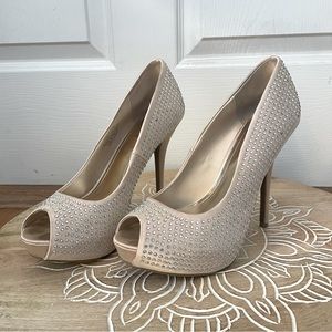 Jennifer Lopez rhinestone platform heels sz 7.5